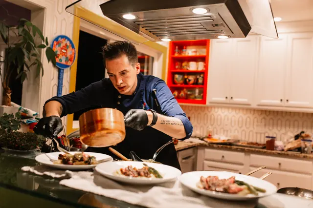 Professional chef shoot
